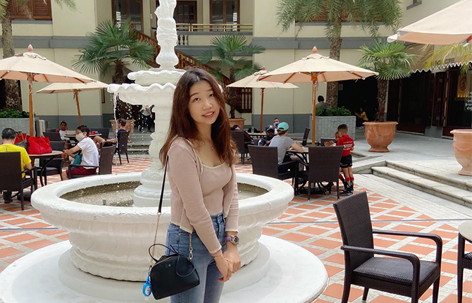 International student Christina from Hong Kong SAR